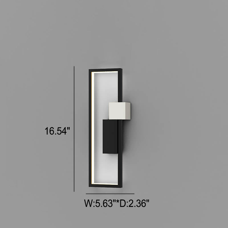Skorter | Minimalist square LED wall lamp with iron and silicone frame