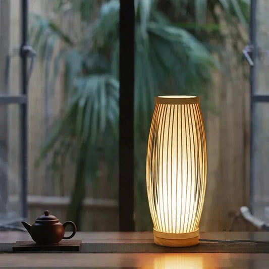 Skorter | Japanese Bamboo Table Lamp with Warm Light