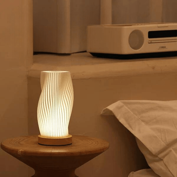 Skorter | Wavecrest Table Lamp – Soft Glow Designer Lamp with Dimmable Warm & Natural White Light