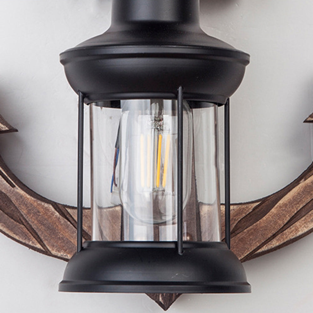 Skorter | Austin Vintage LED Wall Lamp - Anchor, Dining/Living Room, Metal/Wood
