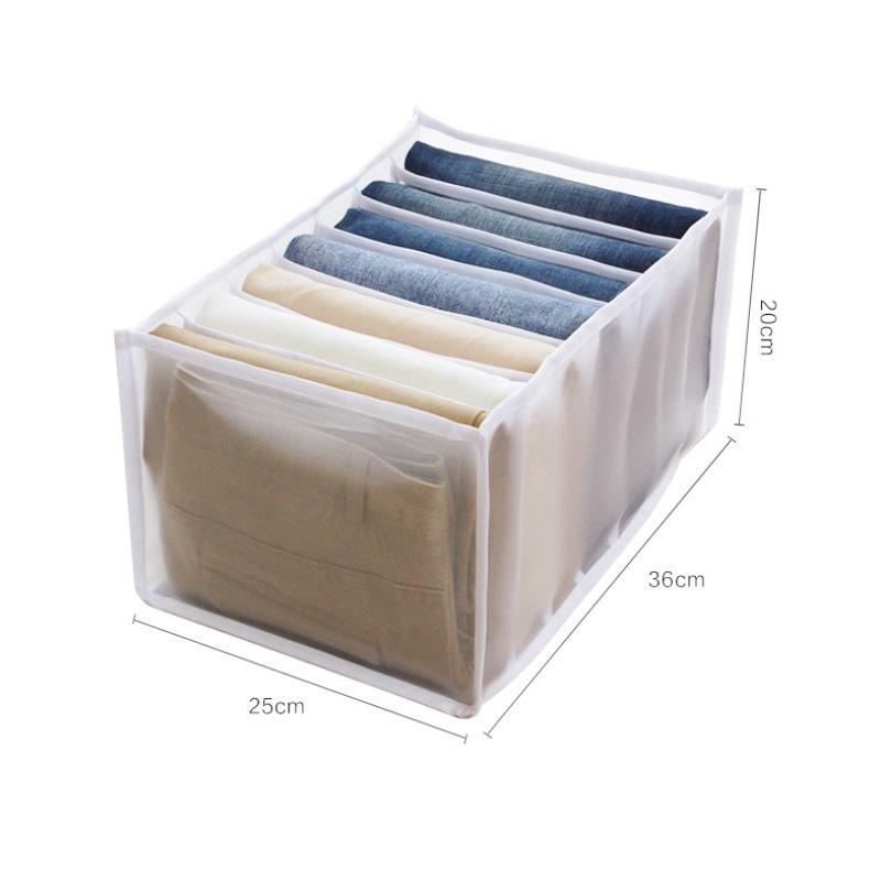 skorter | 7 Grid Wardrobe Clothing Mesh Divider Set Organizer