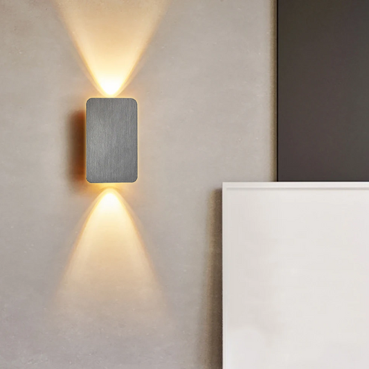 Skorter | Aria Modern Square Wall Lamp – Up and Down Lighting for Bedroom and Living Room