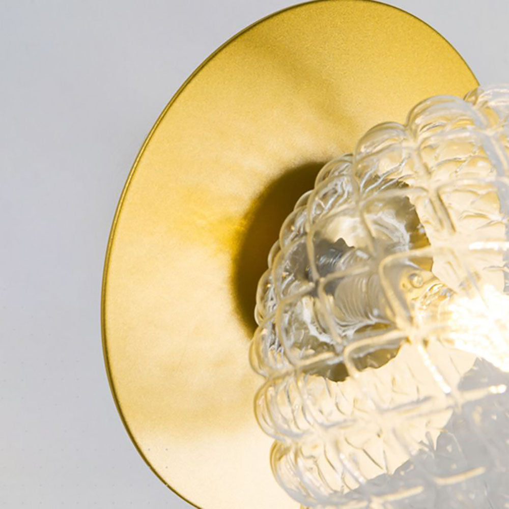 Skorter | Valentina Modern LED Ceiling/Wall Lamp Dining Room Black/Gold Glass