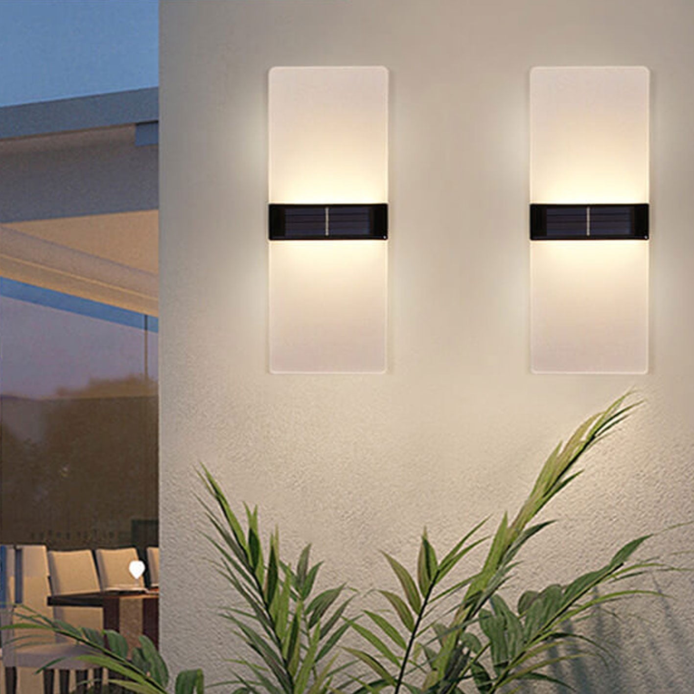 Skorter | LumaZen Solar LED Wall Lamp | Weatherproof | Solar Powered Outdoor Lighting | Garden & Patio Decor