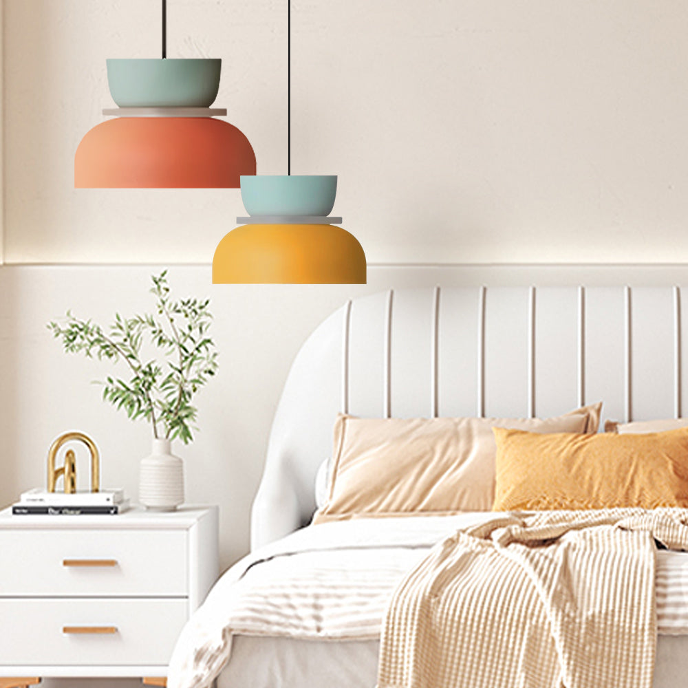 Skorter | Nordic Color Block Pendant Light Fixture - Modern Hanging Lamp for Kitchen & Dining Room