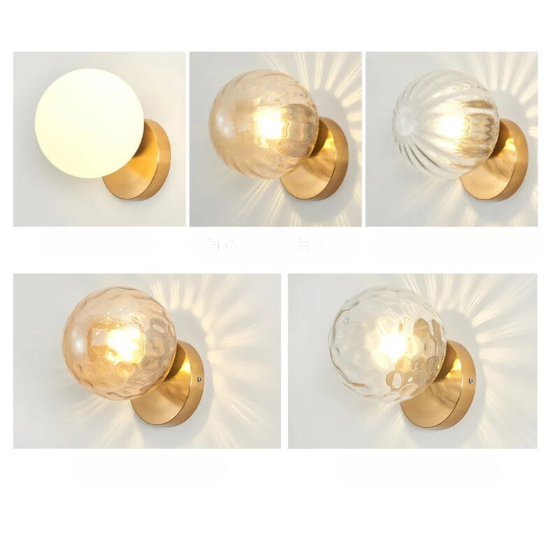 Skorter | GoldLicht - Modern Golden Wall Lamp With Glass Sphere