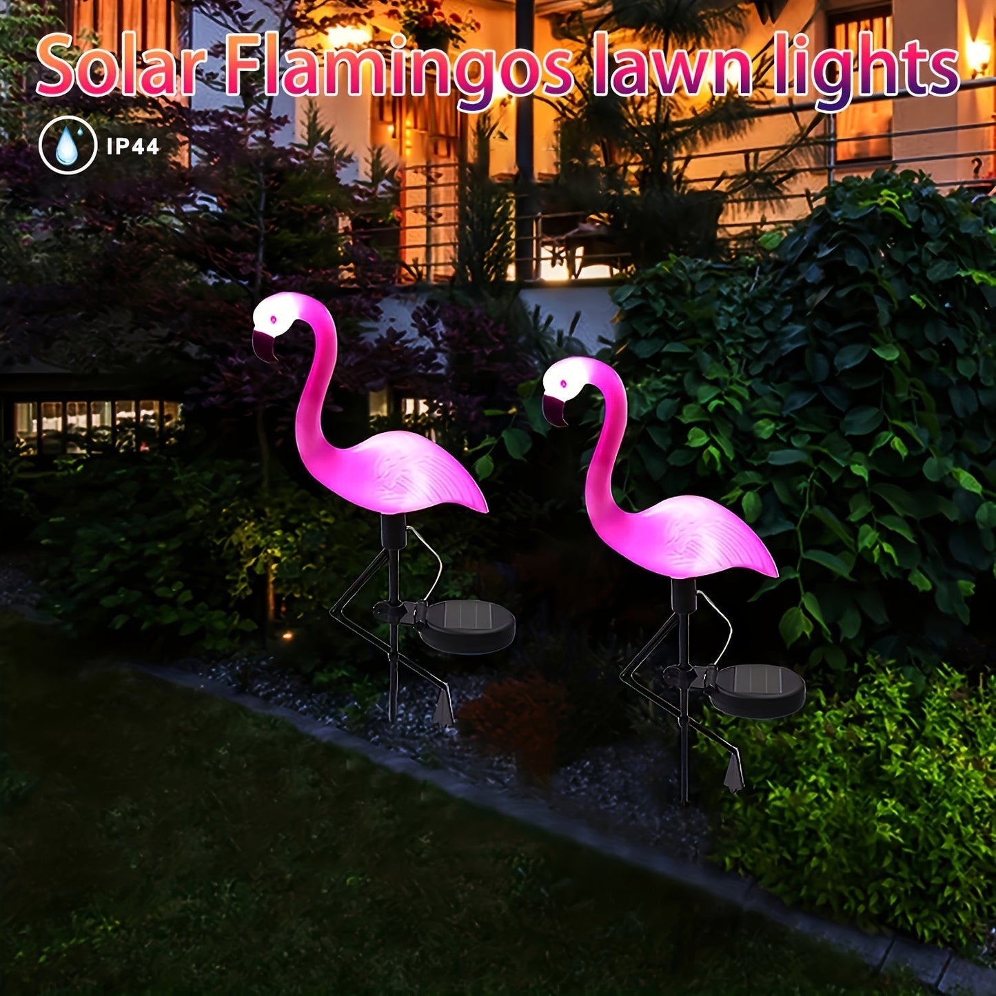 Skorter | SolarFlamingo - Pink Flamingo Garden Lighting with Solar Energy, Decorative Outdoor Lighting