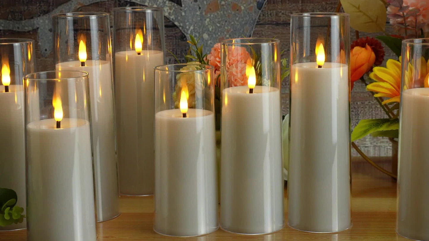 Skorter | 5pcs LED Flameless Candles with Remote Control - For Christmas, Halloween, Wedding Decor