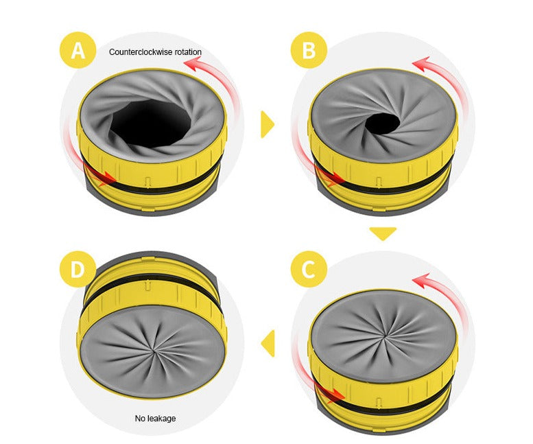 Skorter with soft, collapsible and hermetic closure