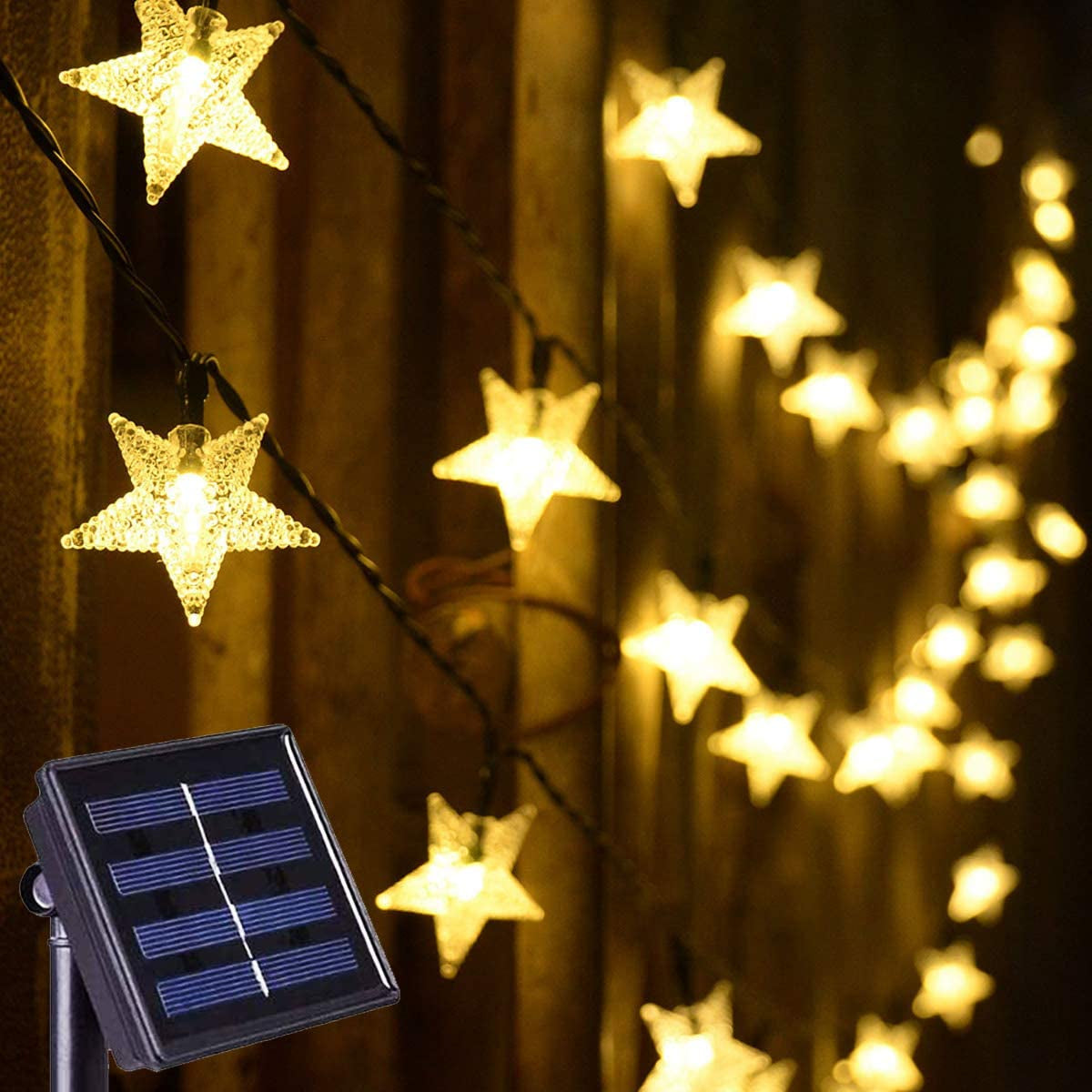 Skorter | Solar-powered adventure lights, Cool white waterproof solar parasol summer lights, 30 feet 50 LED solar light strings for Christmas garden decoration