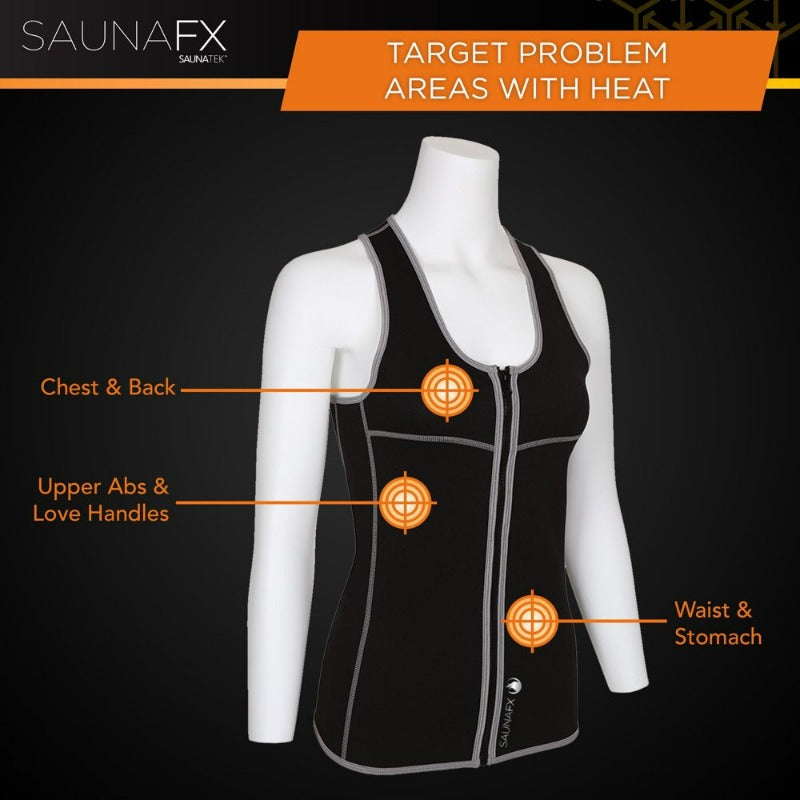 Skørter | Women's Slimming Neoprene Sauna Vest with Microban Antimicrobial Protection