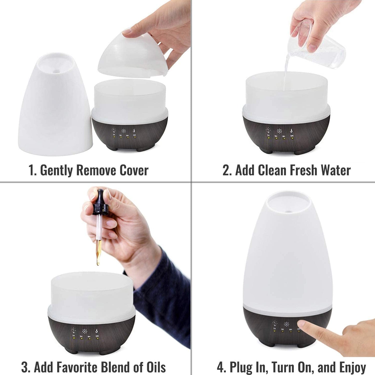 Skorter | Essential Oil Diffuser, Cold Mist Humidifier and Aromatherapy Diffuser & Changing LED Light Colors