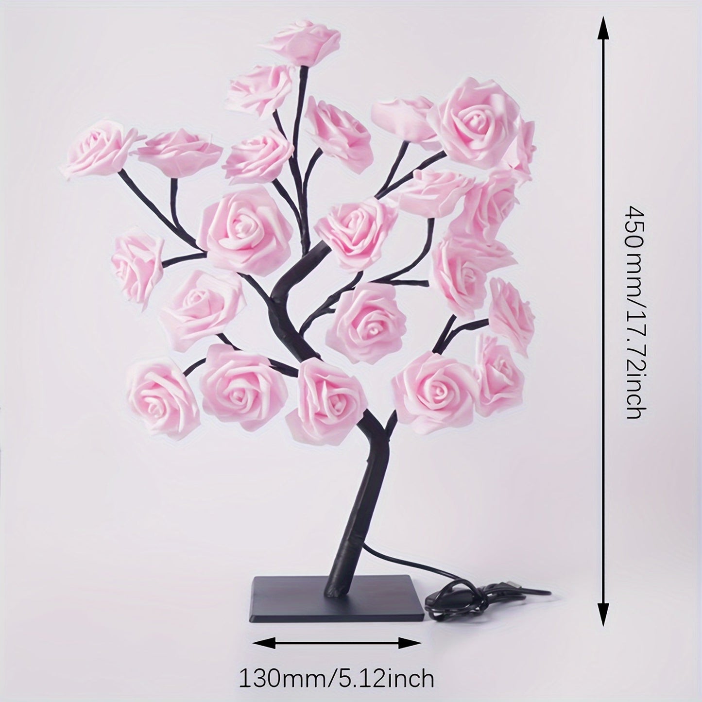 Skorter | RozenLight - LED Flower Table Lamp with USB, Mood Light