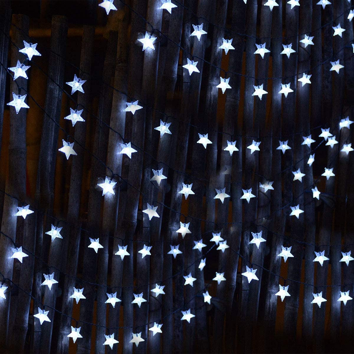 Skorter | Solar-powered adventure lights, Cool white waterproof solar parasol summer lights, 30 feet 50 LED solar light strings for Christmas garden decoration