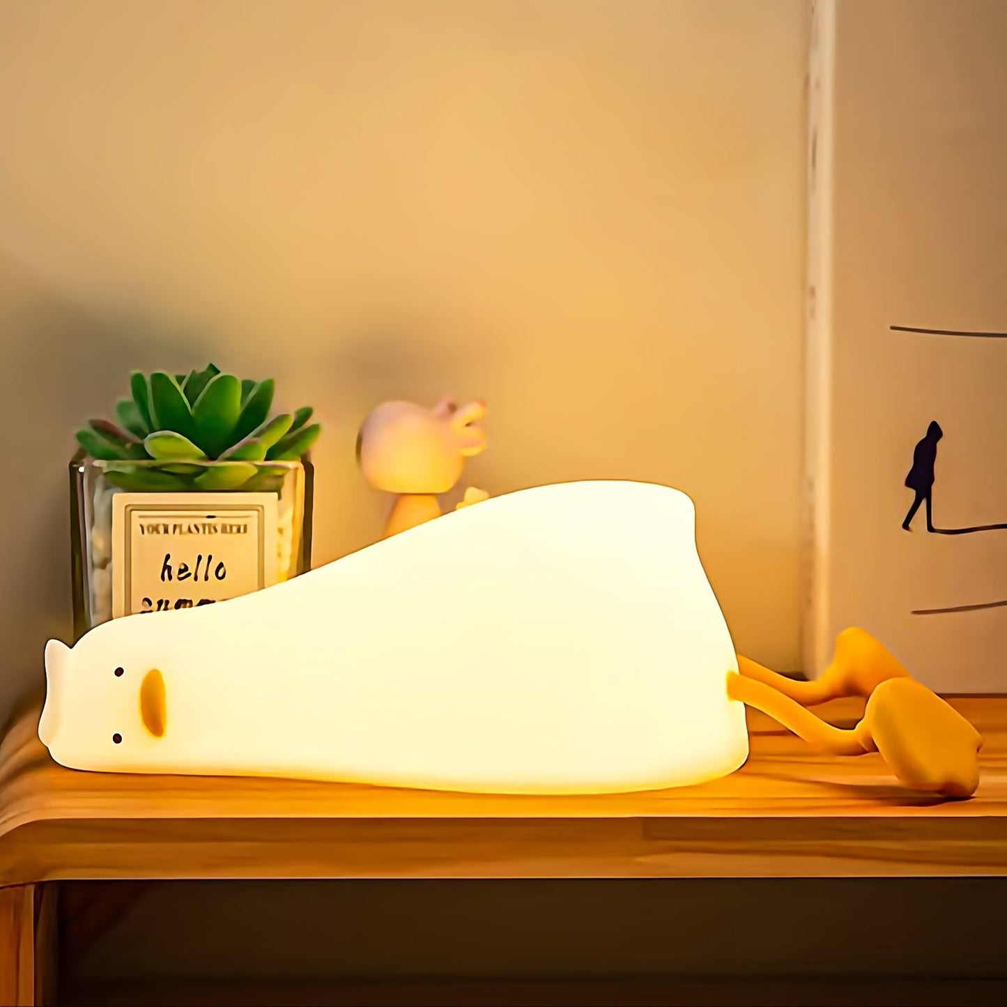 Skorter | Sleeping Duck Lamp - Rechargeable Dimmable Silicone Night Light