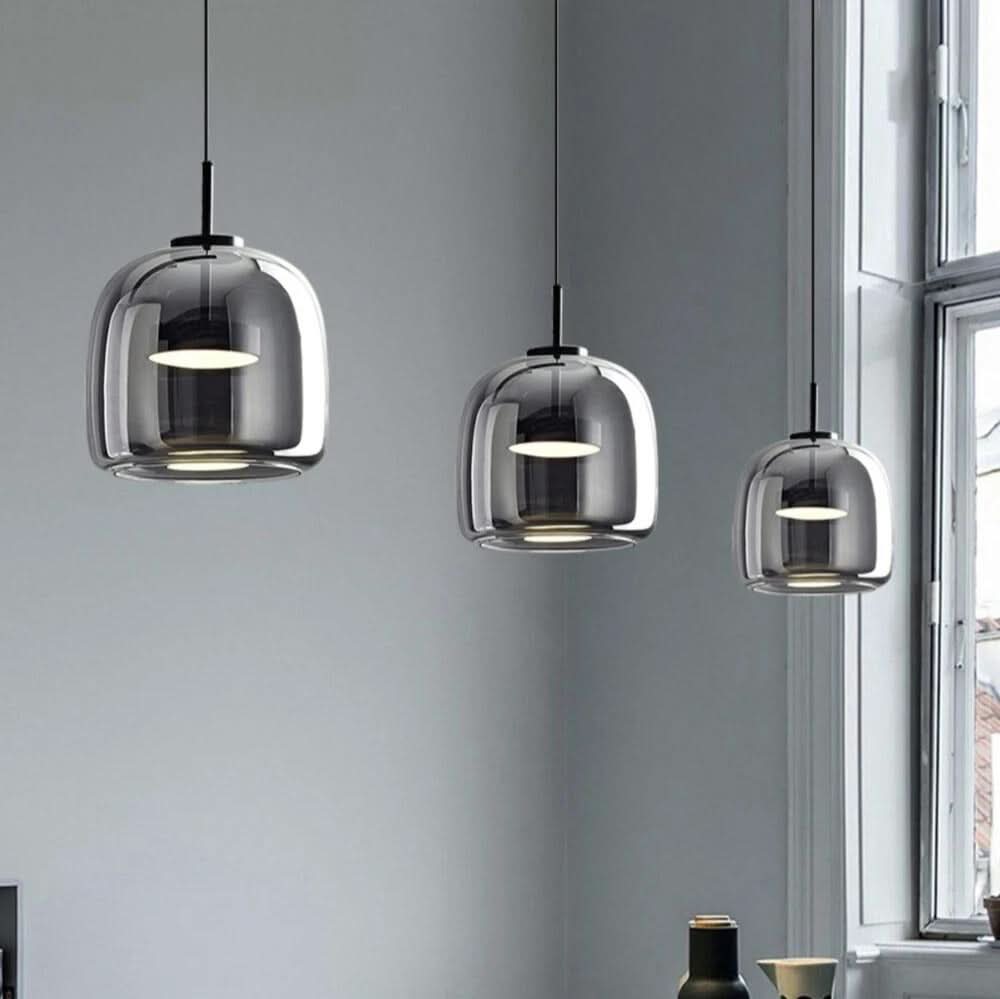 Skorter | Nordic Black Glass Pendant Light with LED