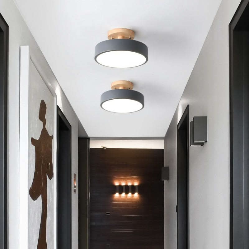 Skorter | Modern Wood LED Ceiling Light with Dimmable Function