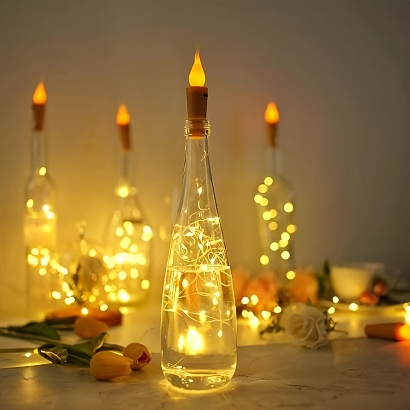 Skorter | 10 pcs LED Bottle Lights – Battery Powered Christmas and Party Decoration