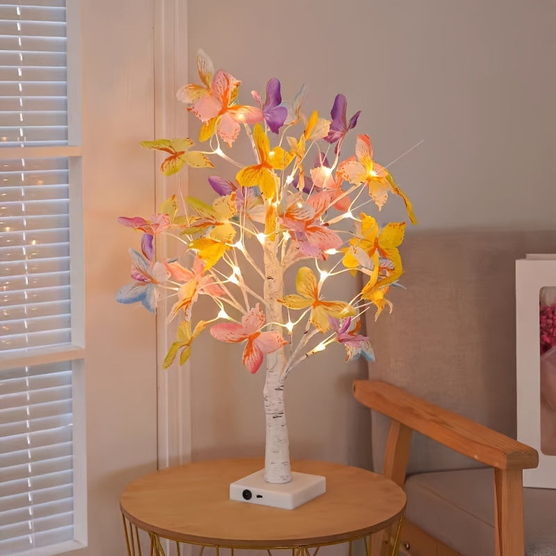 Skorter | GlowBirch - Elegant LED Birch Butterfly Lamp for Room and Festive Atmosphere