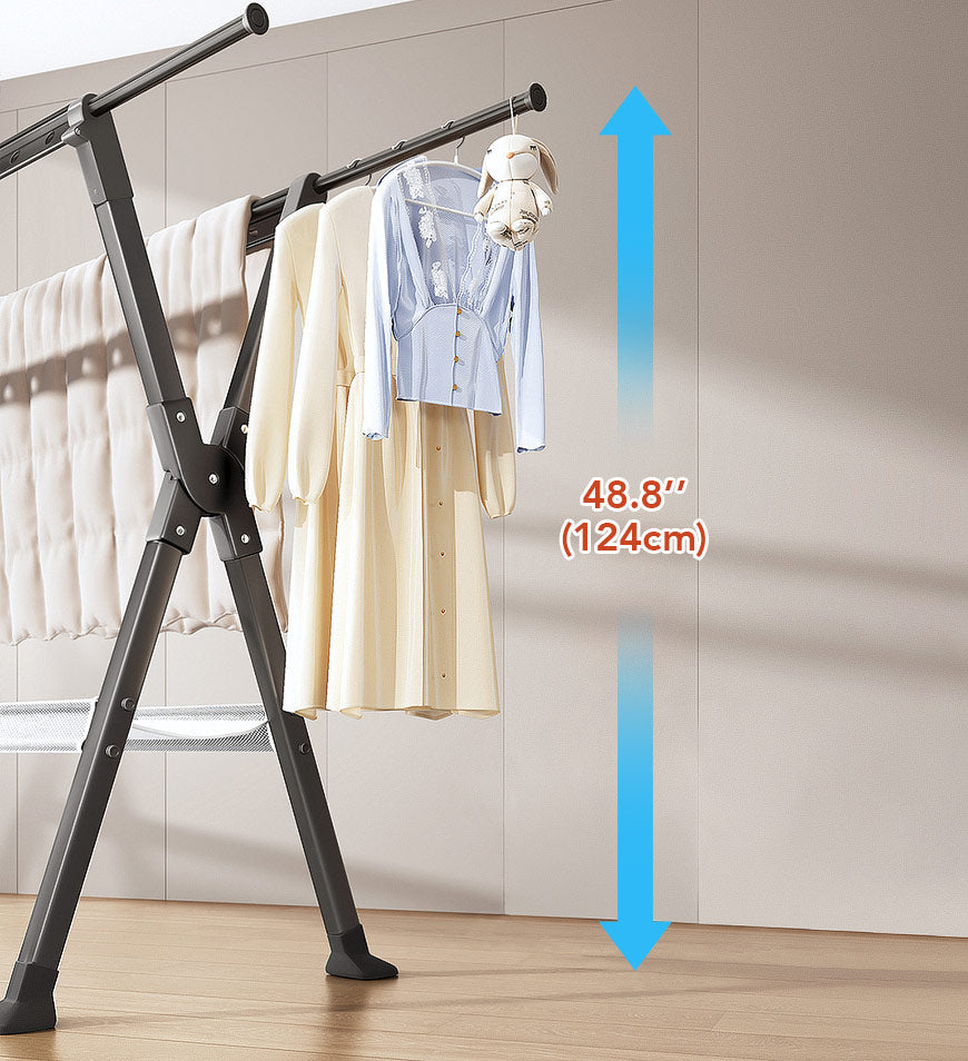 90 Inches Heavy Metal Folding Portable Clothes Drying Rack F212