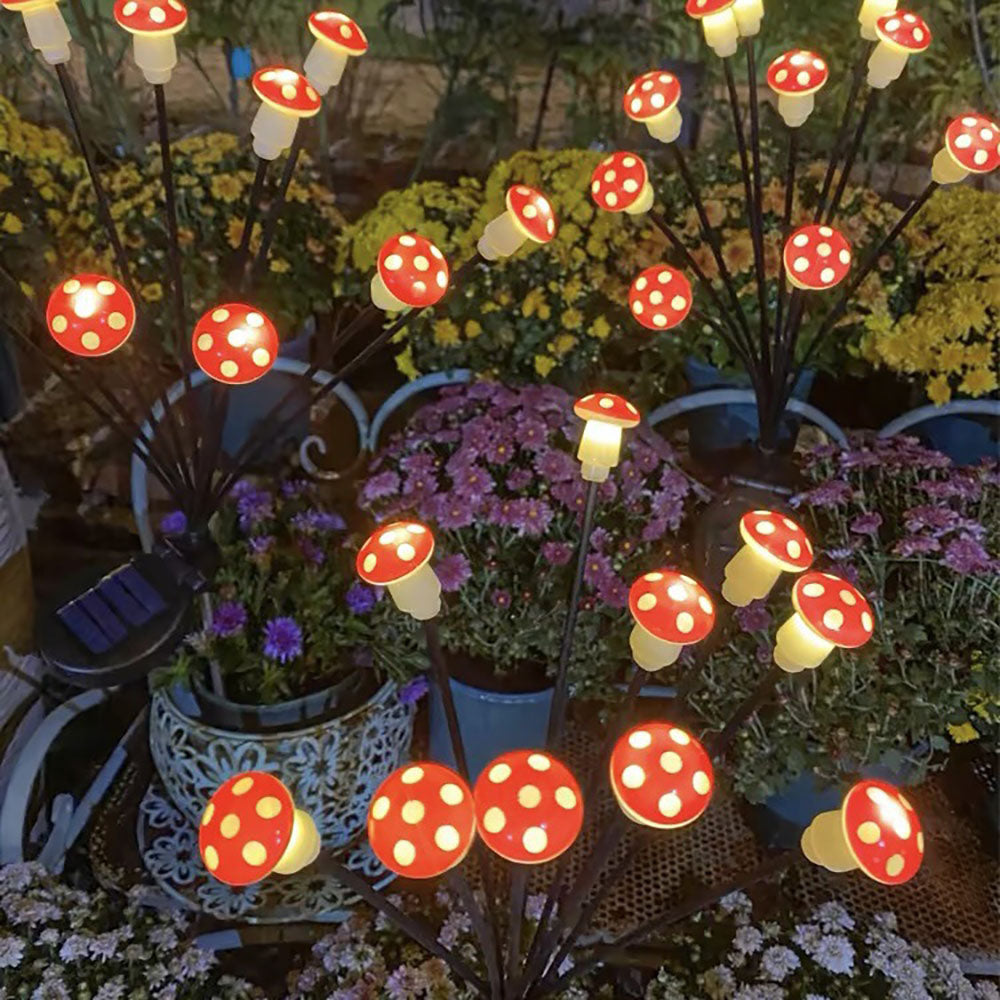 Skorter | 2 Pack - Solar Powered LED Mushroom Lamp Stake Light