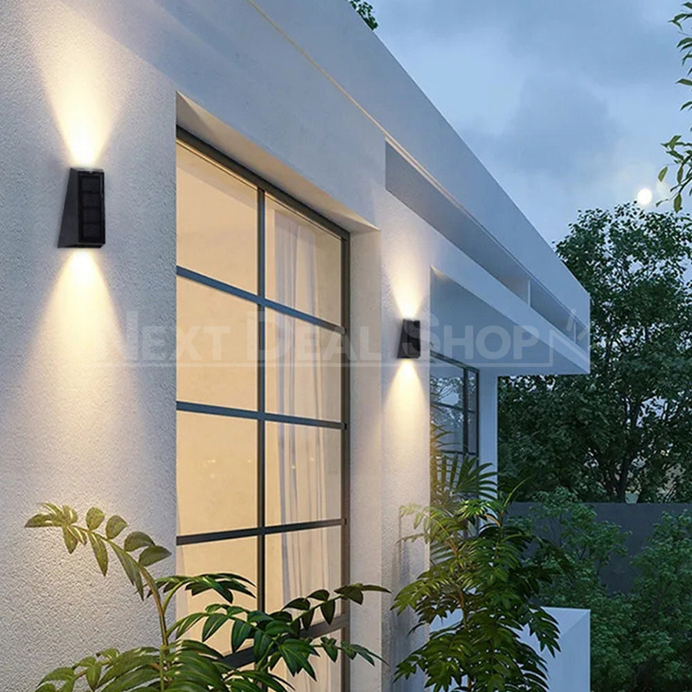 Skorter | 2 Pack - Solar Powered Up & Down Outdoor Wall Light