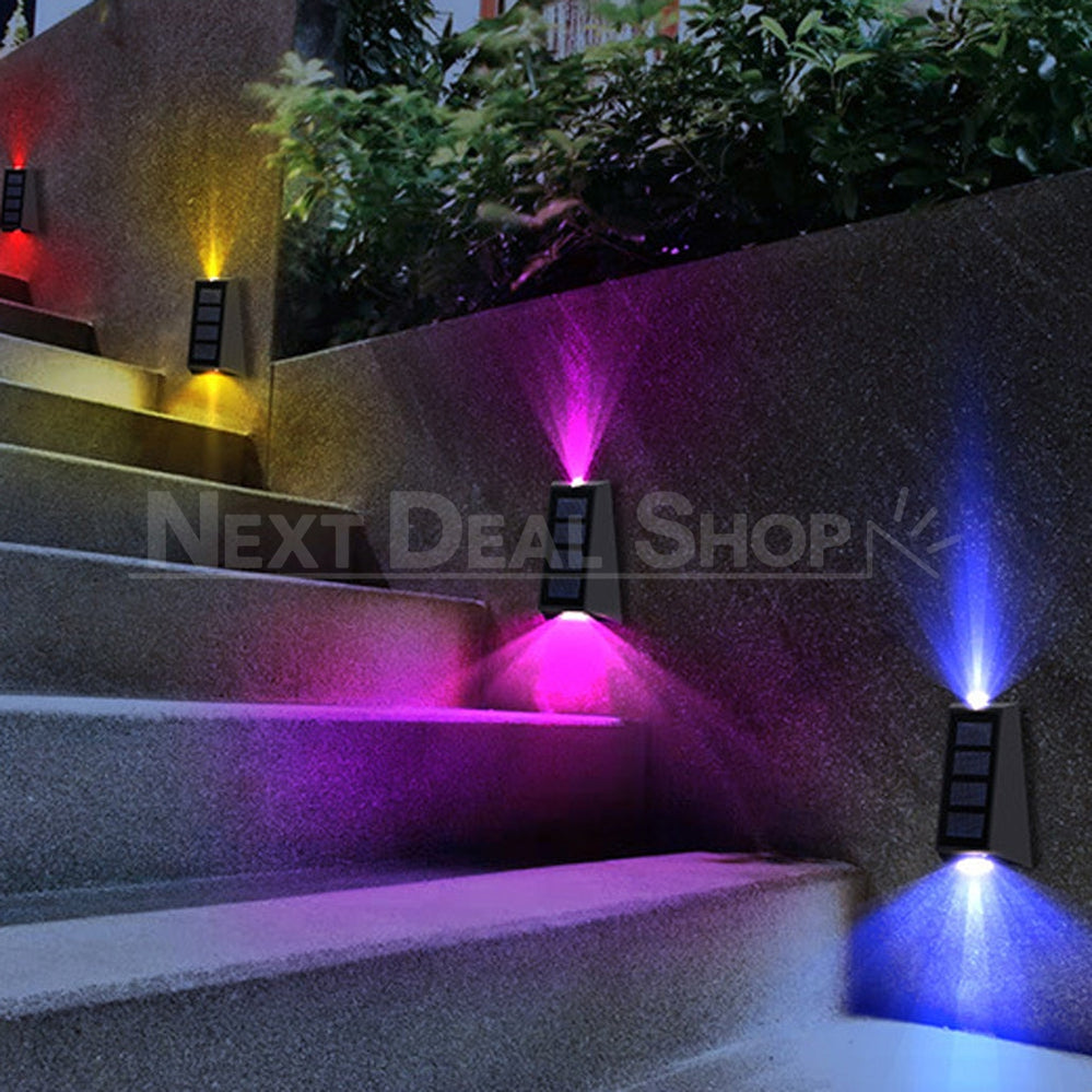 Skorter | 2 Pack - Solar Powered Up & Down Outdoor Wall Light