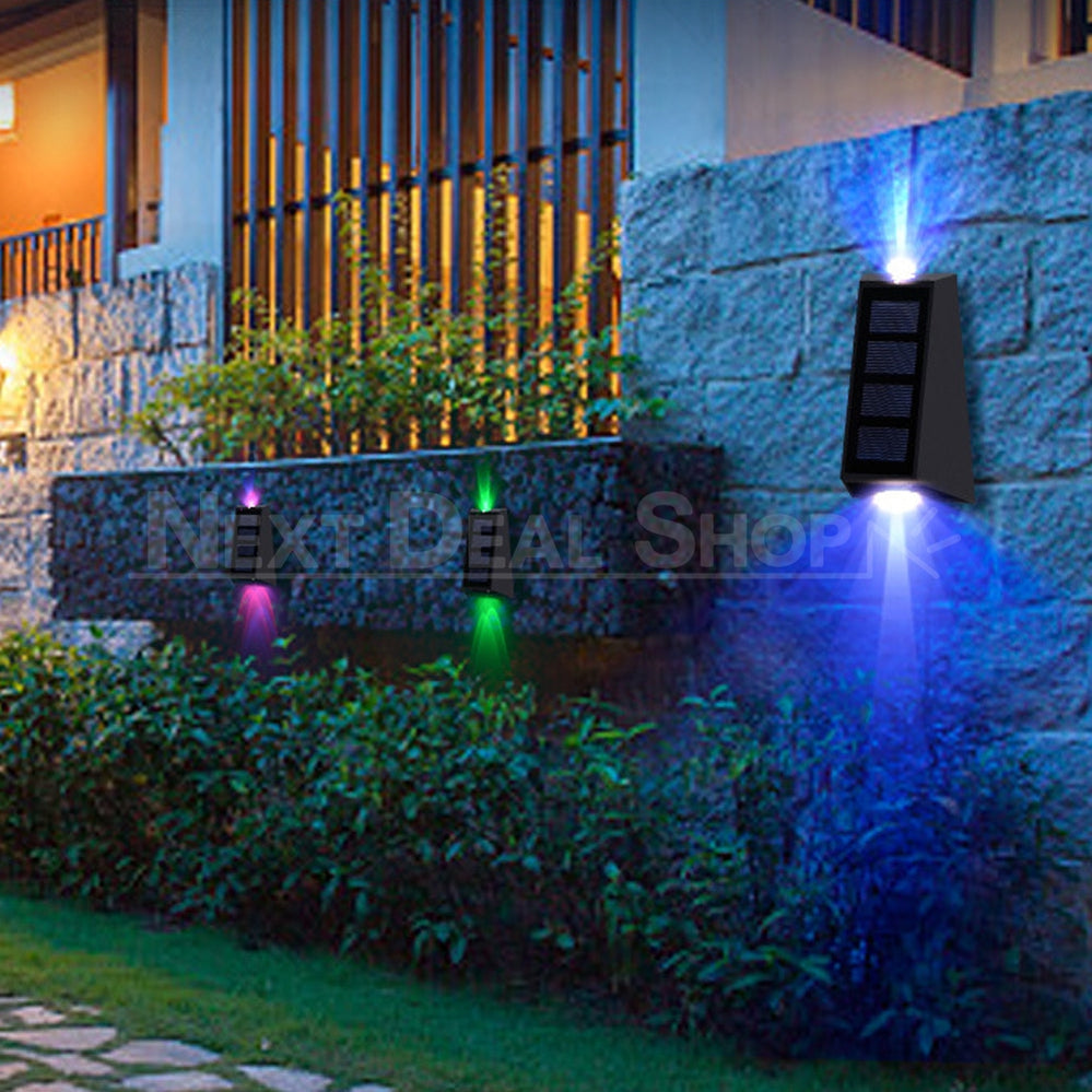 Skorter | 2 Pack - Solar Powered Up & Down Outdoor Wall Light