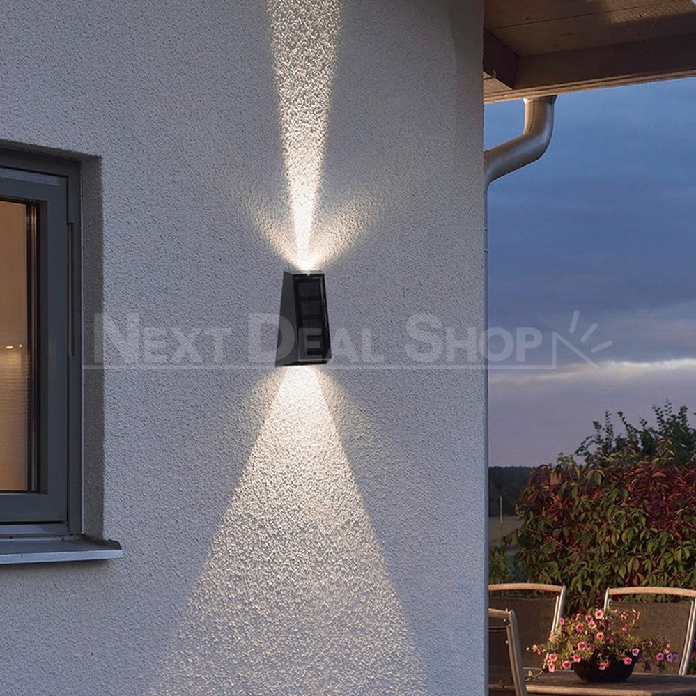 Skorter | 2 Pack - Solar Powered Up & Down Outdoor Wall Light