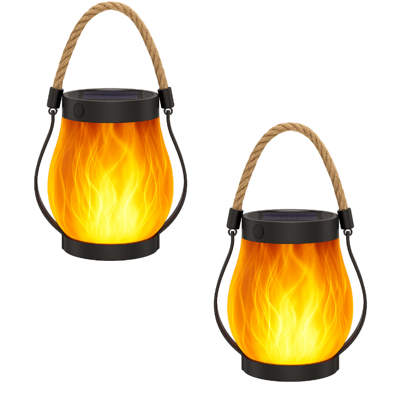 Skorter | Solar-Powered Outdoor Lantern | Realistic Flame Effect, All-Weather Proof & Ideal for Cozy Evenings on the Patio or Balcony