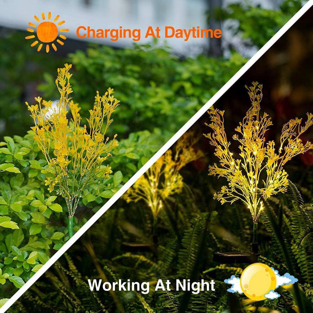 Skorter | 2 Pcs - Solar Powered Rapeseed Flower Stake Light