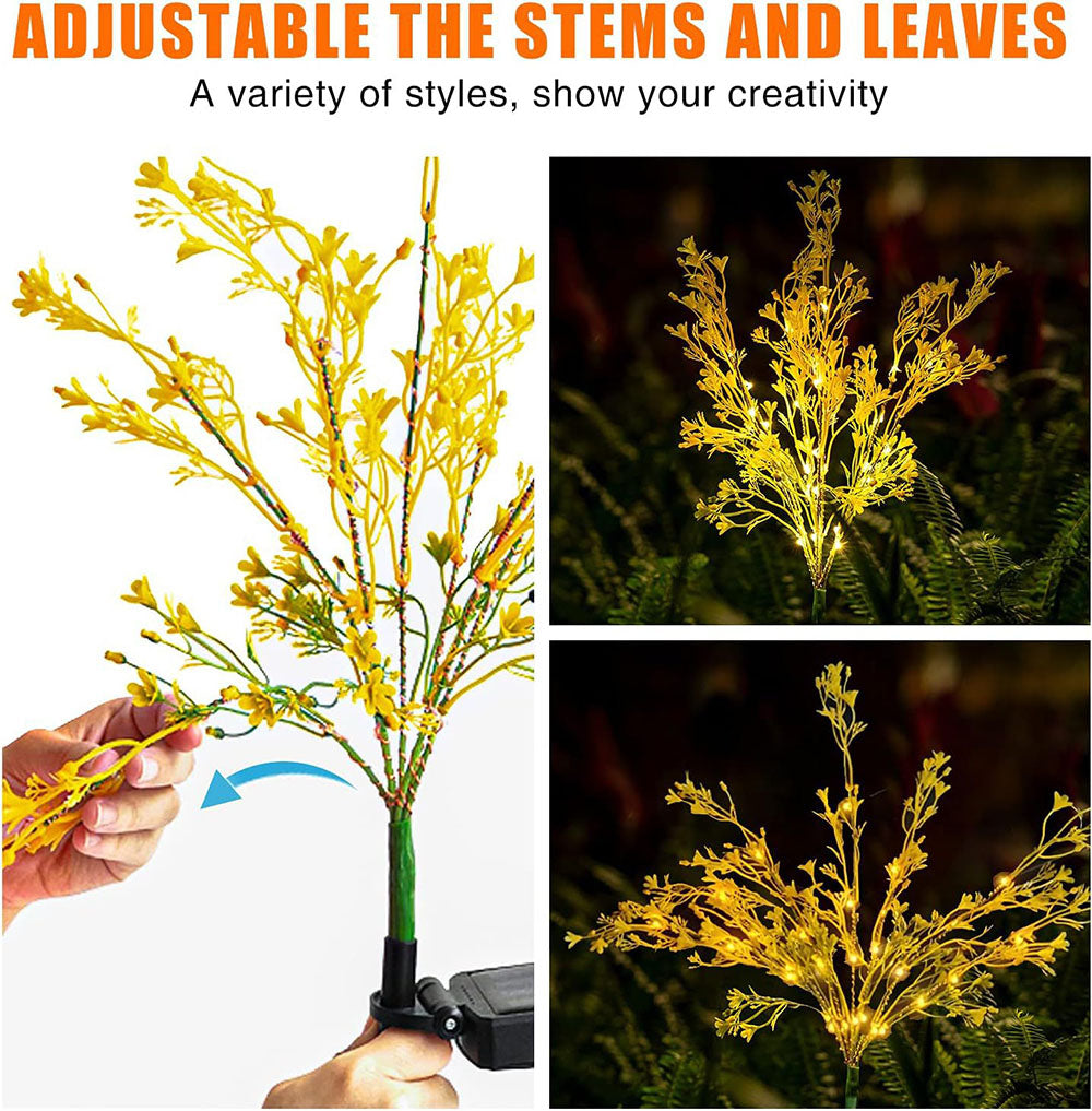 Skorter | 2 Pcs - Solar Powered Rapeseed Flower Stake Light