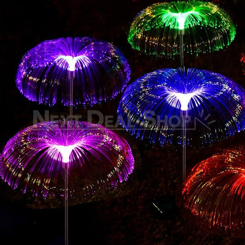 Skorter | 2 Pcs - Solar Powered Color Changing Jellyfish Stake Light