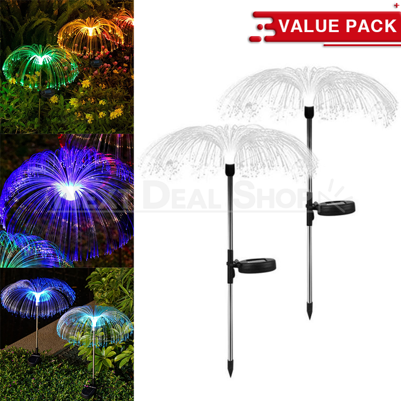 Skorter | 2 Pcs - Solar Powered Color Changing Jellyfish Stake Light