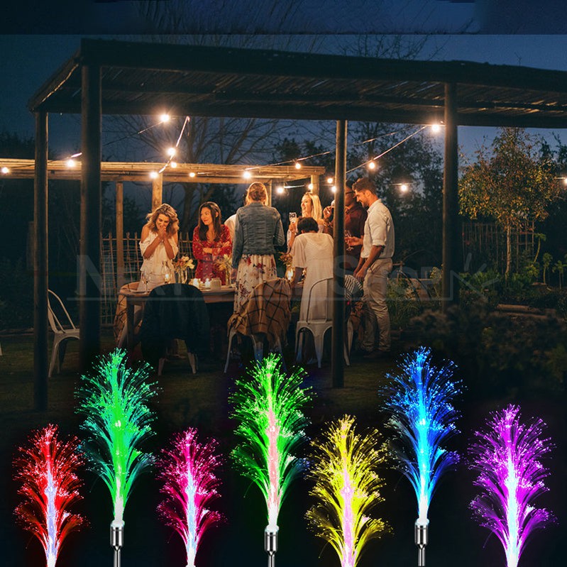 Skorter | 2 Pcs - Solar Powered Color Changing Reed Stake Light