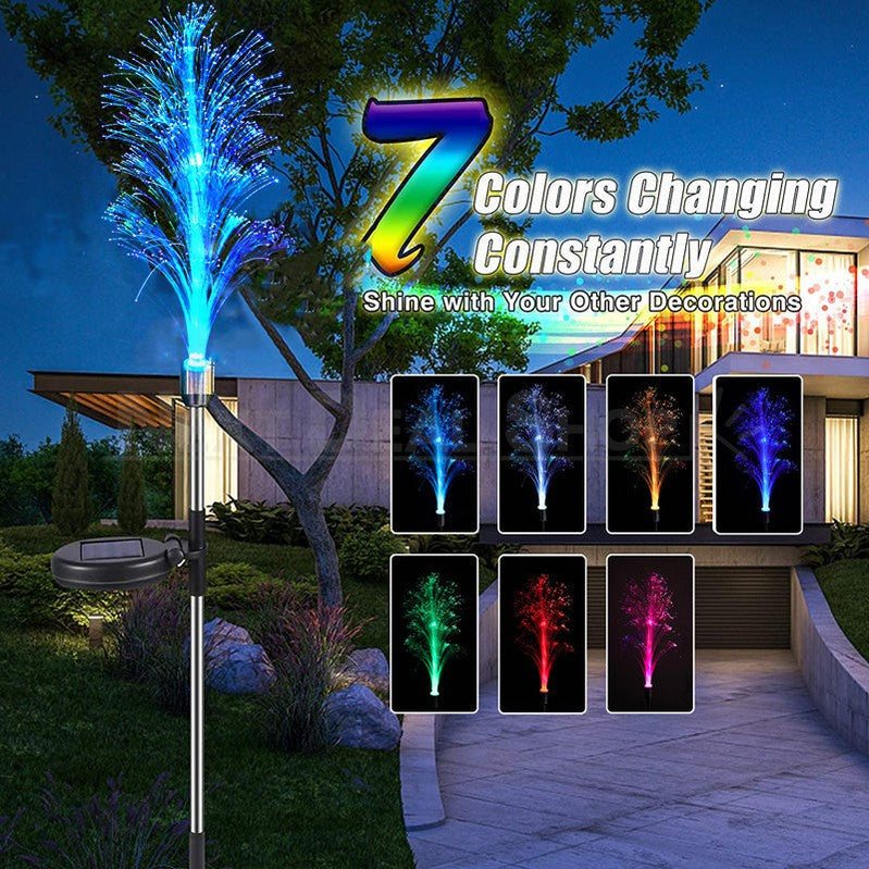 Skorter | 2 Pcs - Solar Powered Color Changing Reed Stake Light