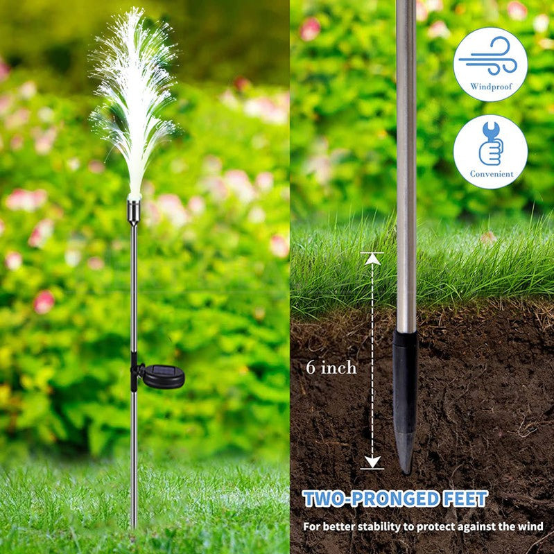 Skorter | 2 Pcs - Solar Powered Color Changing Reed Stake Light