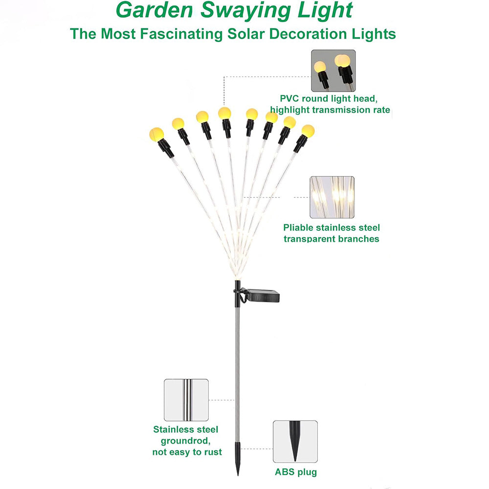 Skorter | 2 Pcs - Solar Powered Nise Light Garden Stake