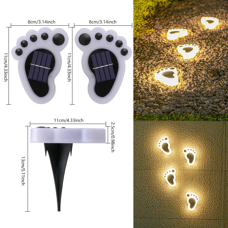 Skorter | 2 pcs - Solar-powered footprint lighting point