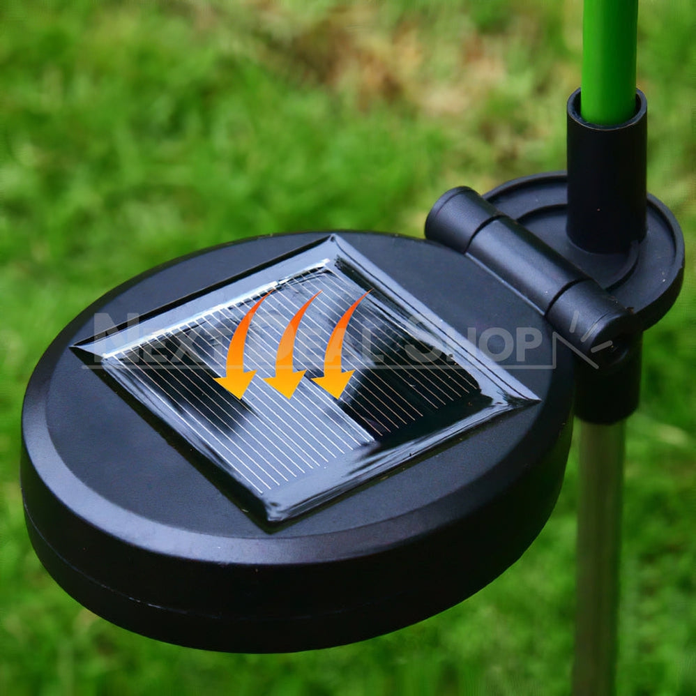 Skorter | 2 pcs - Solar-powered LED Pink Peony Stake Light