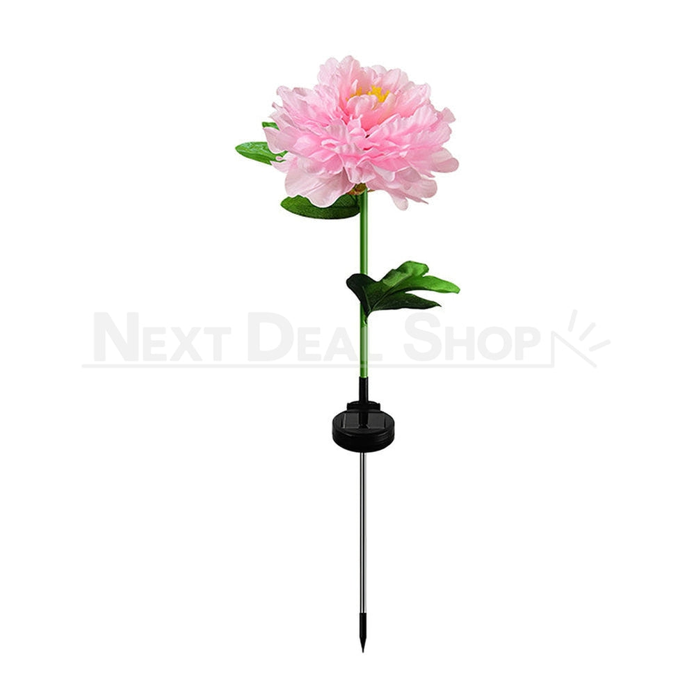 Skorter | 2 pcs - Solar-powered LED Pink Peony Stake Light