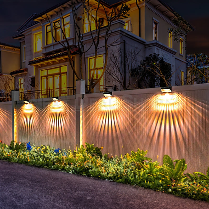 Skorter | 2 Pcs - Solar Powered Scalloped LED Hedge Lights