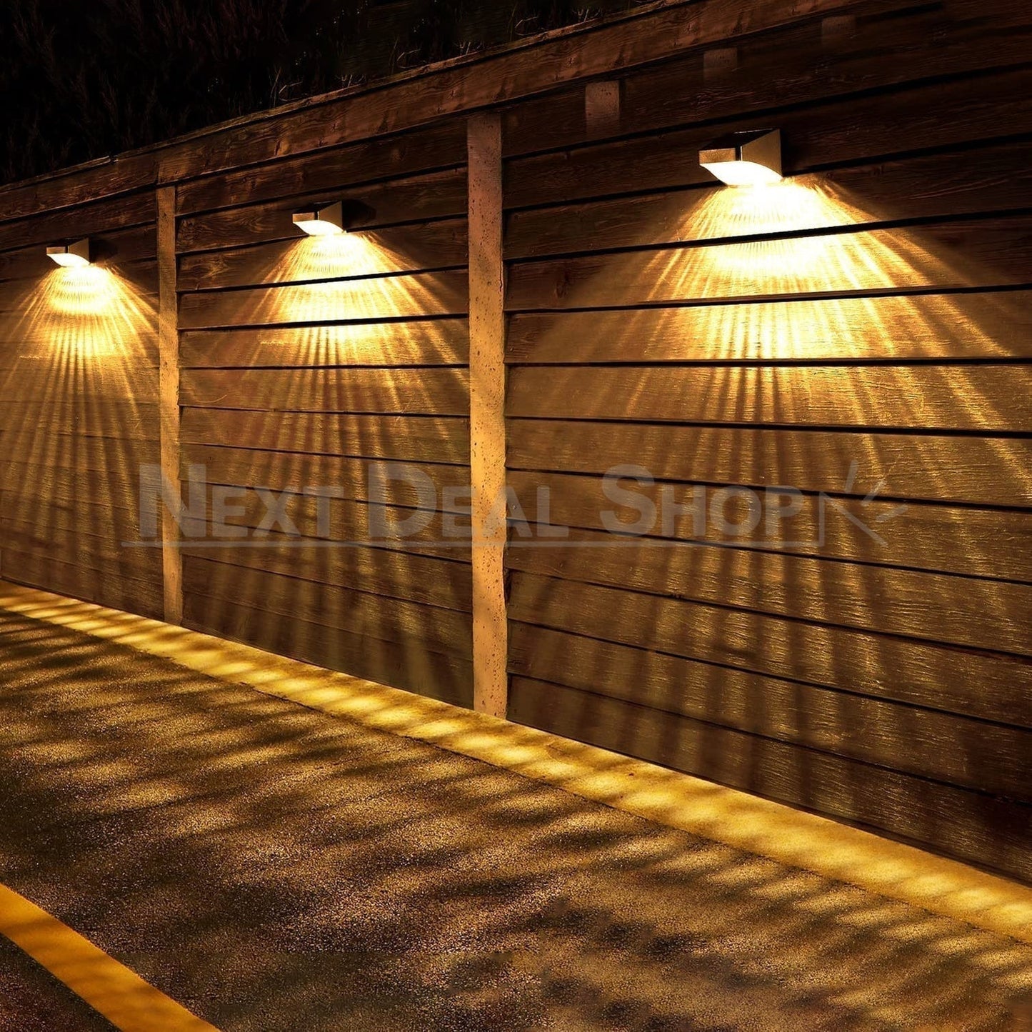 Skorter | 2 Pcs - Solar Powered Scalloped LED Hedge Lights
