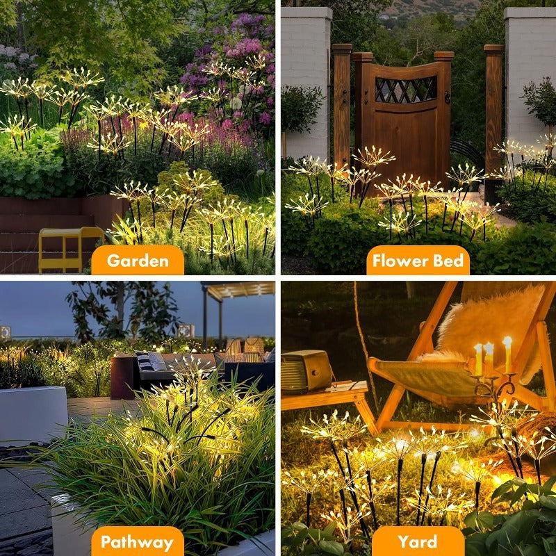 Skorter | 2 Pk - Solar Powered Starburst Garden Stake Light
