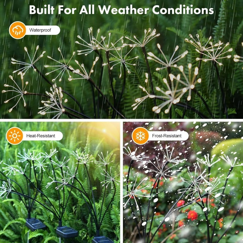 Skorter | 2 Pk - Solar Powered Starburst Garden Stake Light