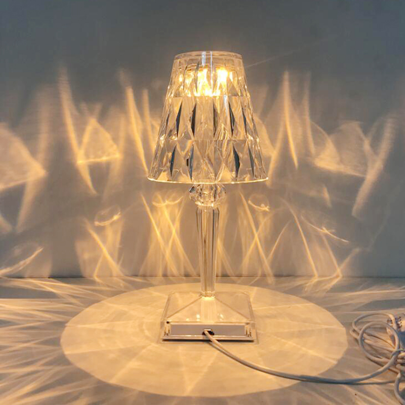 Skorter | CrystalGlow Touch lamp – Elegant Table Lamp with Touch Sensor and USB