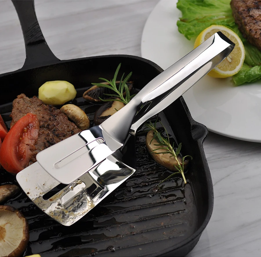 Skorter | Stainless Steel Double-Sided Cooking Spatula Clamp Tool