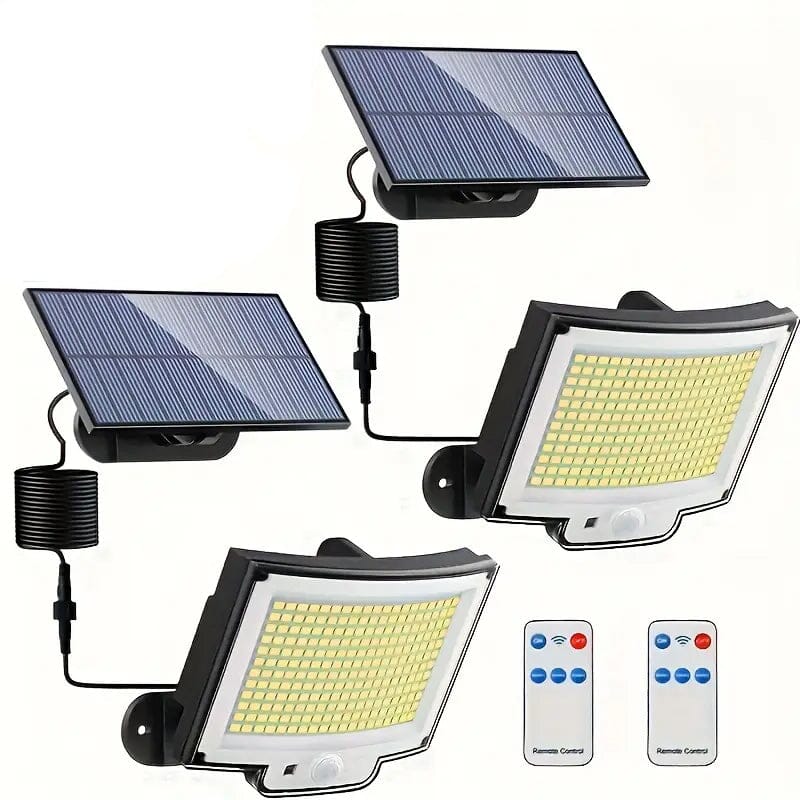 Skorter | 2-Pack: 228 LED Outdoor Split Solar Wall Lamps