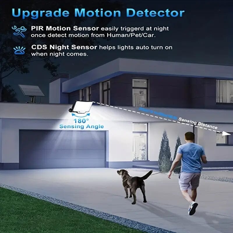 Skorter | 2-Pack: 228 LED Outdoor Split Solar Wall Lamps