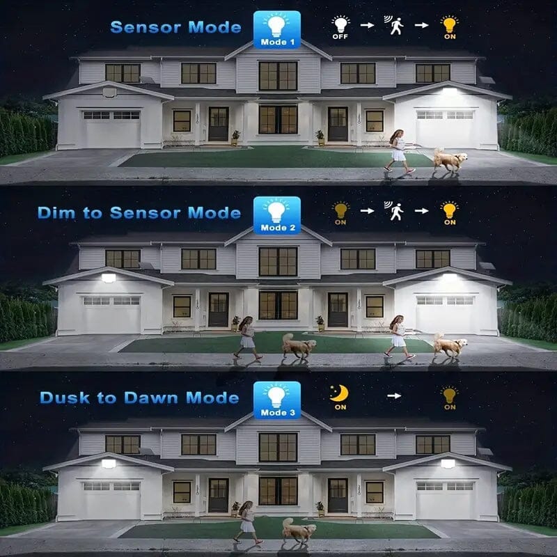 Skorter | 2-Pack: 228 LED Outdoor Split Solar Wall Lamps